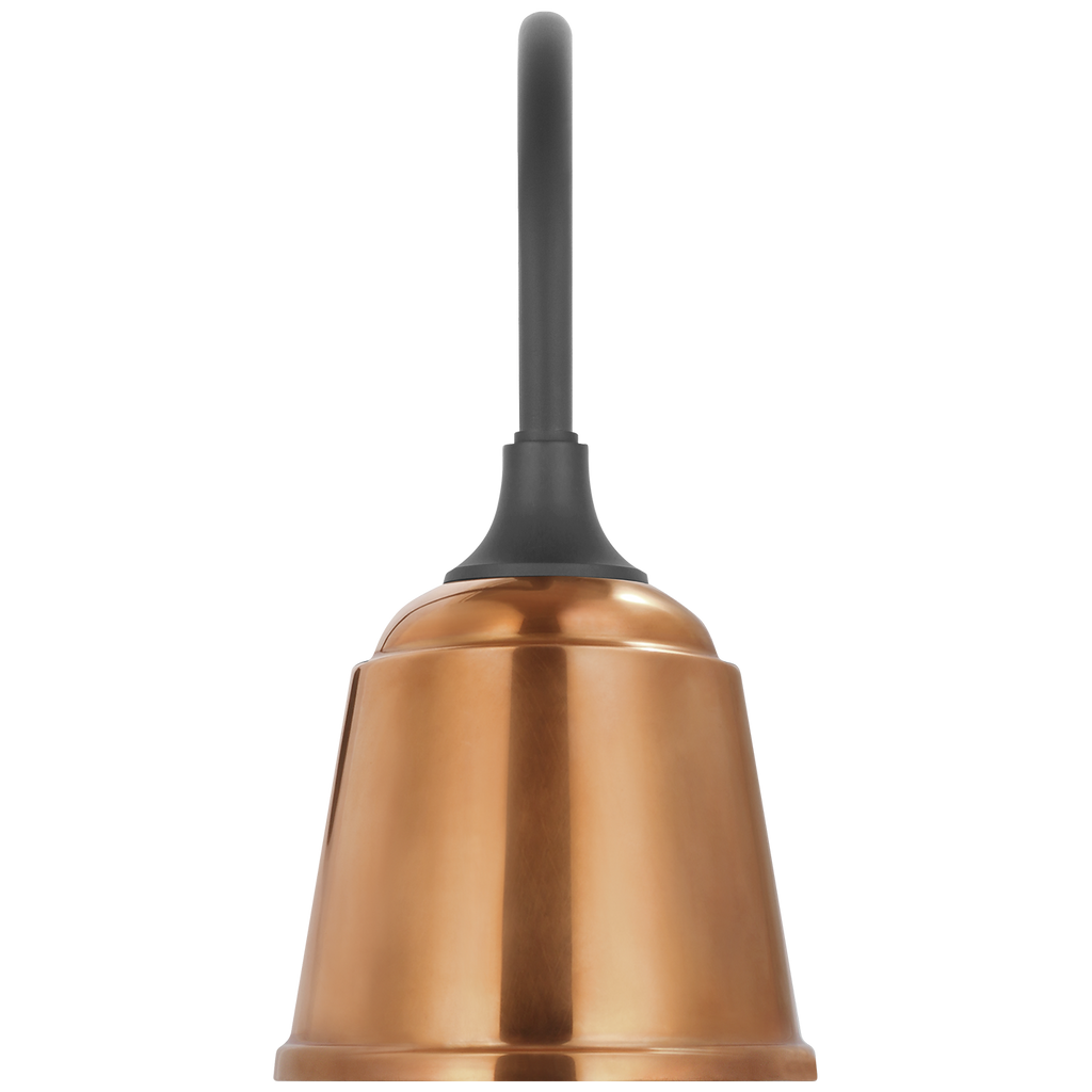 Academy 11" Arched Mack Barn Light | Matte Black | 8 | 8" Soft Copper Rockhouse Shade