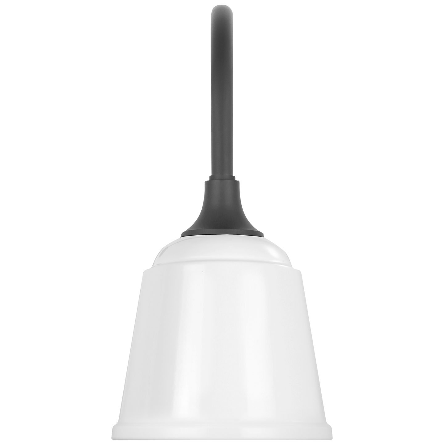 Academy 11" Arched Mack Barn Light | Matte Black | 8 | 8" White Rockhouse Shade