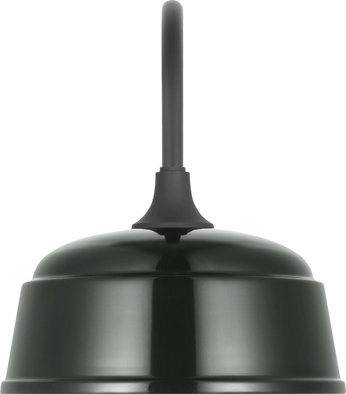 Academy 11" Arched Mack Barn Light | Matte Black | 12.5 | 12.5" Green Rockhouse Shade