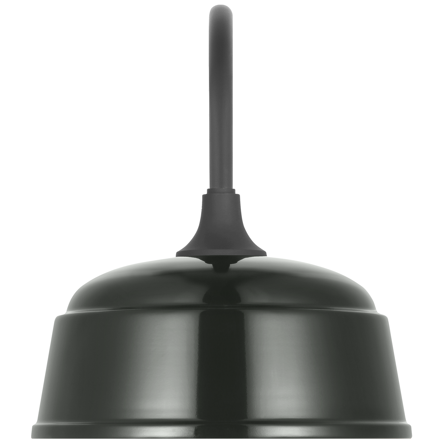 Academy 11" Arched Mack Barn Light | Matte Black | 12.5 | 12.5" Green Rockhouse Shade