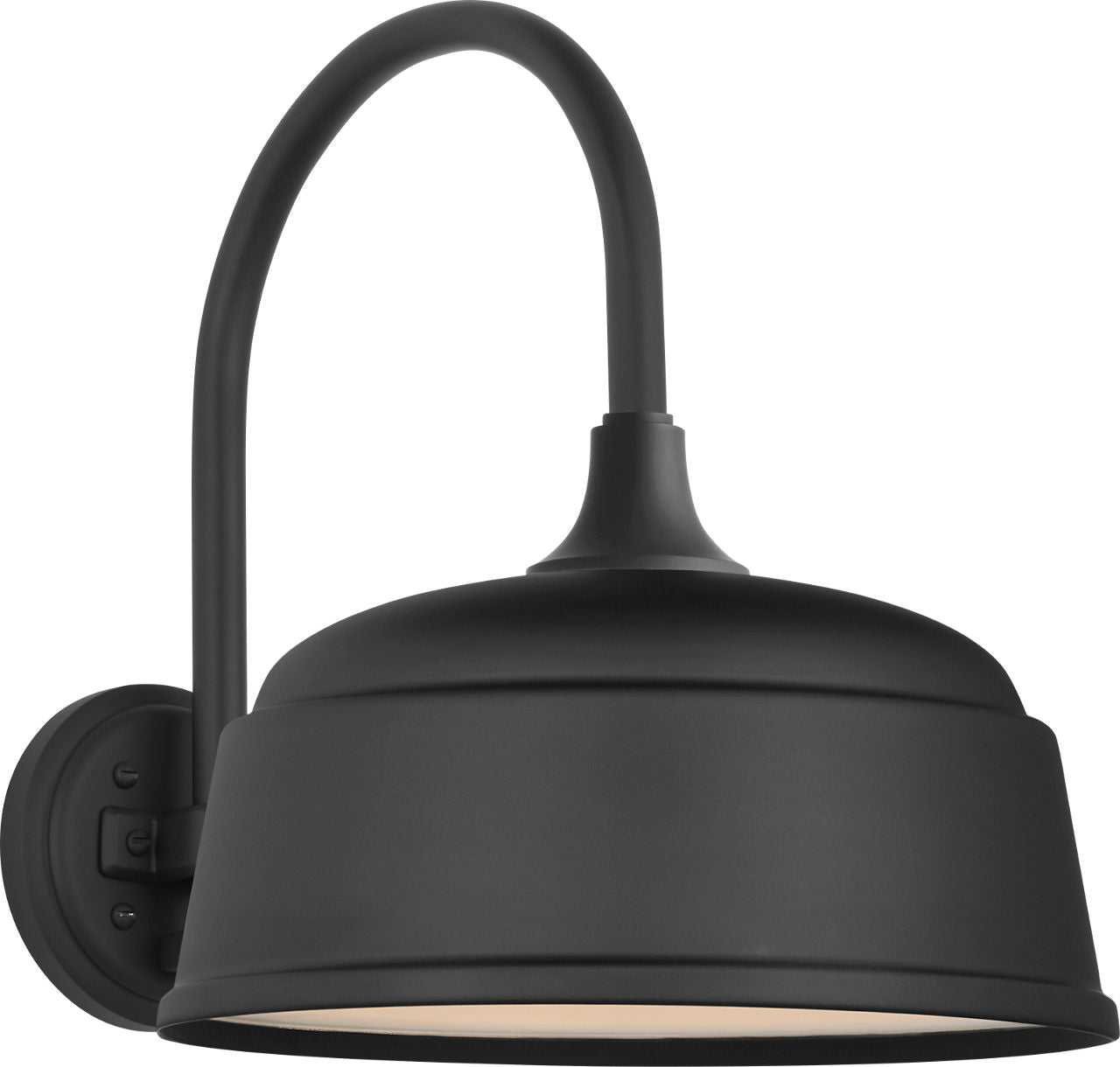 Academy 11" Arched Mack Barn Light | Matte Black | 12.5 | 12.5" Matte Black Rockhouse Shade
