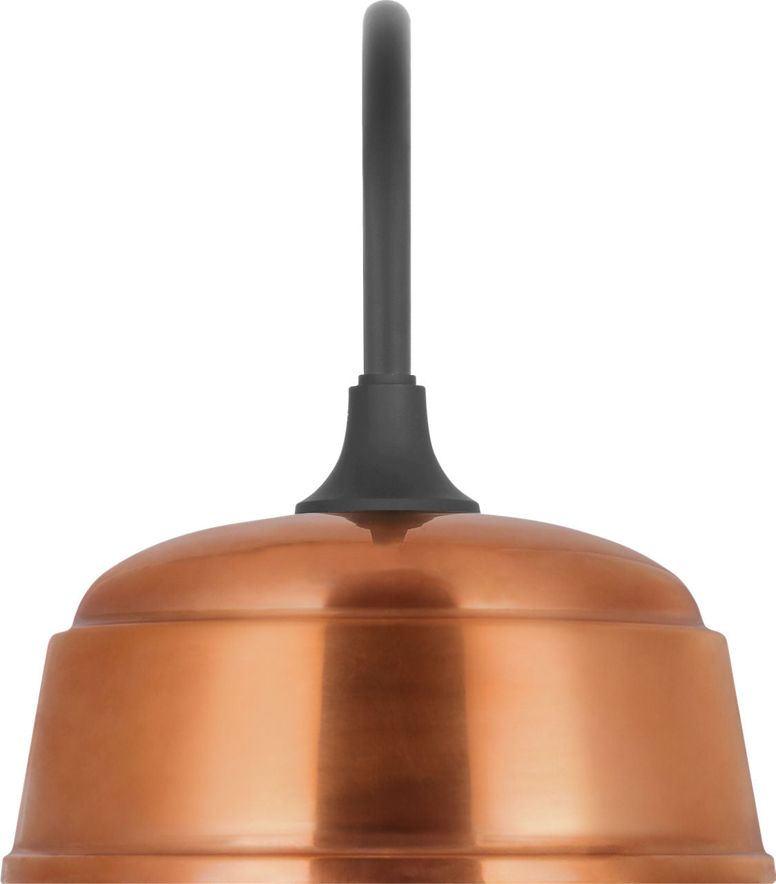 Academy 11" Arched Mack Barn Light | Matte Black | 12.5 | 12.5" Soft Copper Rockhouse Shade