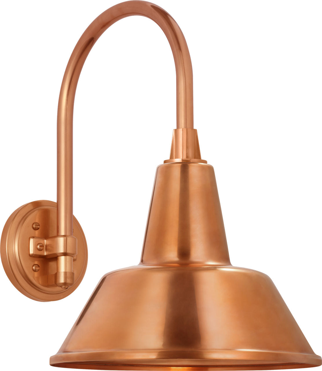 Academy 11" Arched Mack Barn Light | Soft Copper | 12.5 | 12.5" Soft Copper Bowers Shade