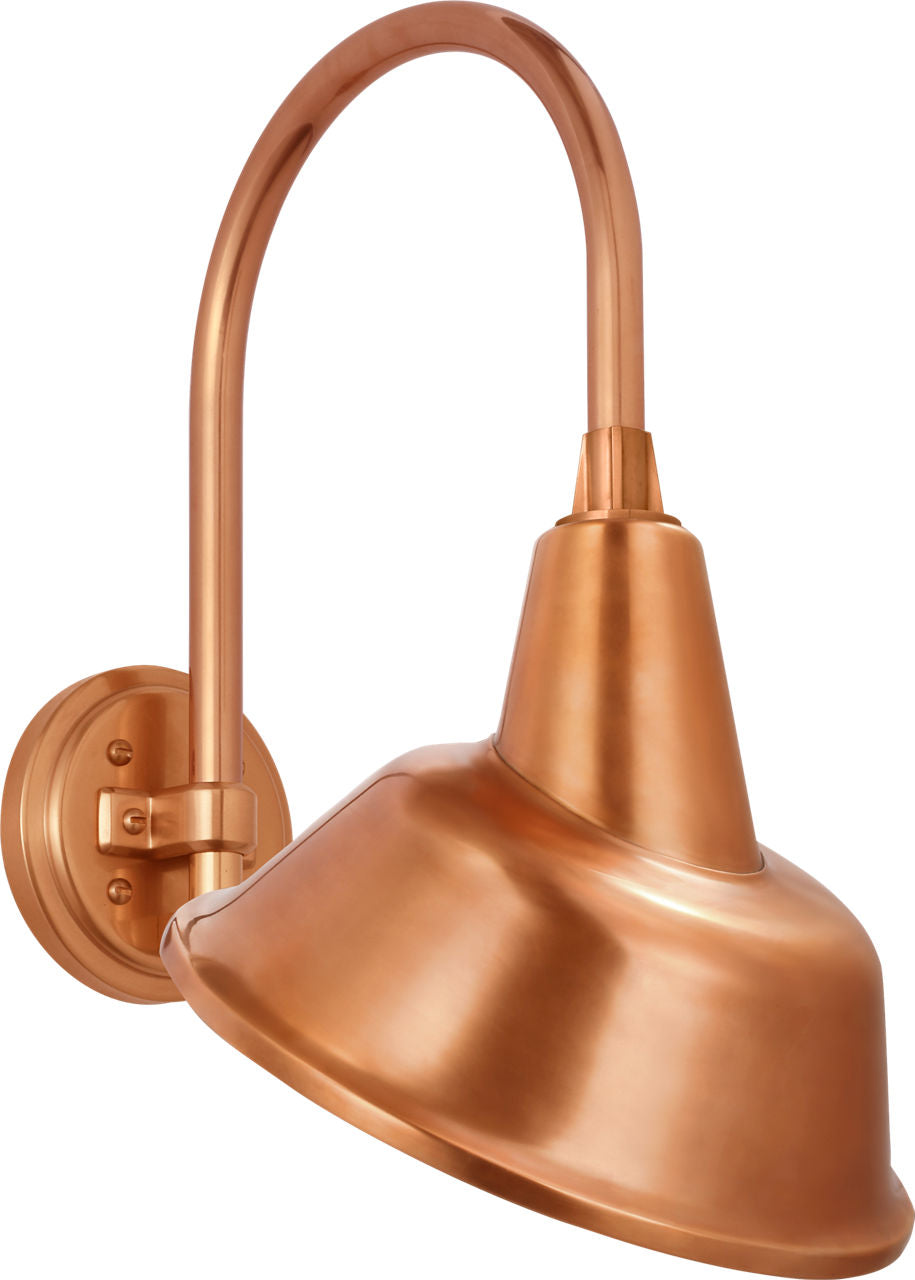 Academy 11" Arched Mack Barn Light | Soft Copper | 12.5 | 12.5" Soft Copper Tilted Bowers Shade