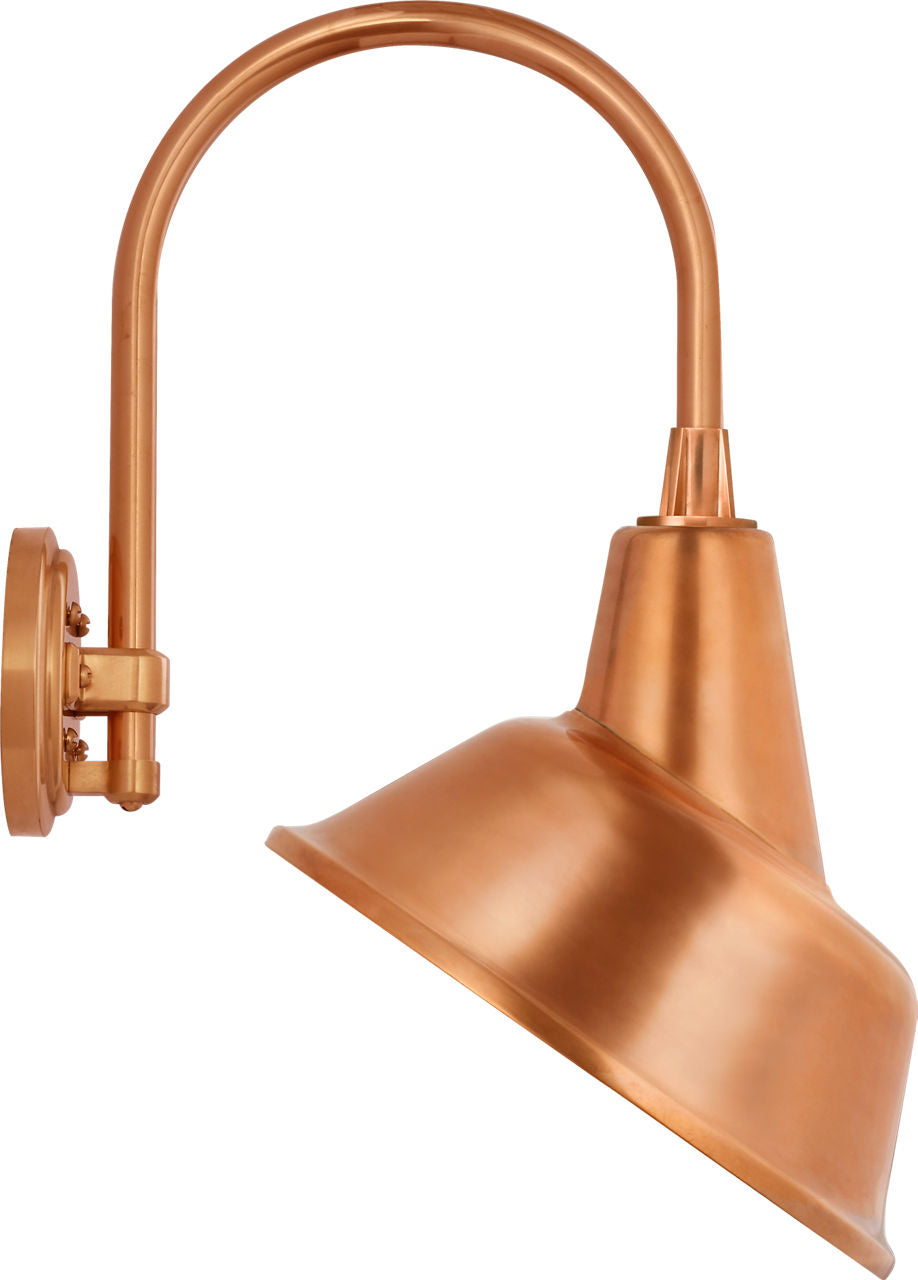 Academy 11" Arched Mack Barn Light | Soft Copper | 12.5 | 12.5" Soft Copper Tilted Bowers Shade