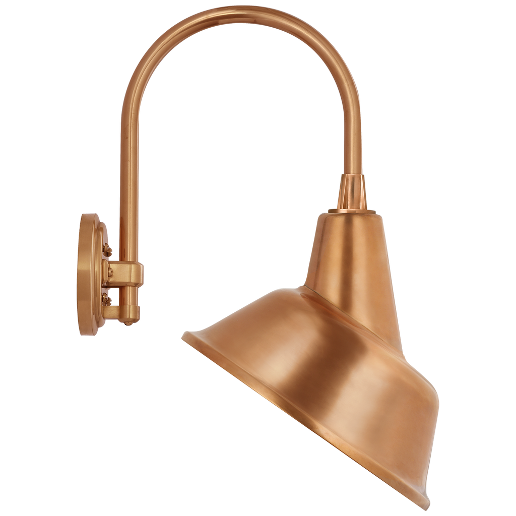 Academy 11" Arched Mack Barn Light | Soft Copper | 12.5 | 12.5" Soft Copper Tilted Bowers Shade
