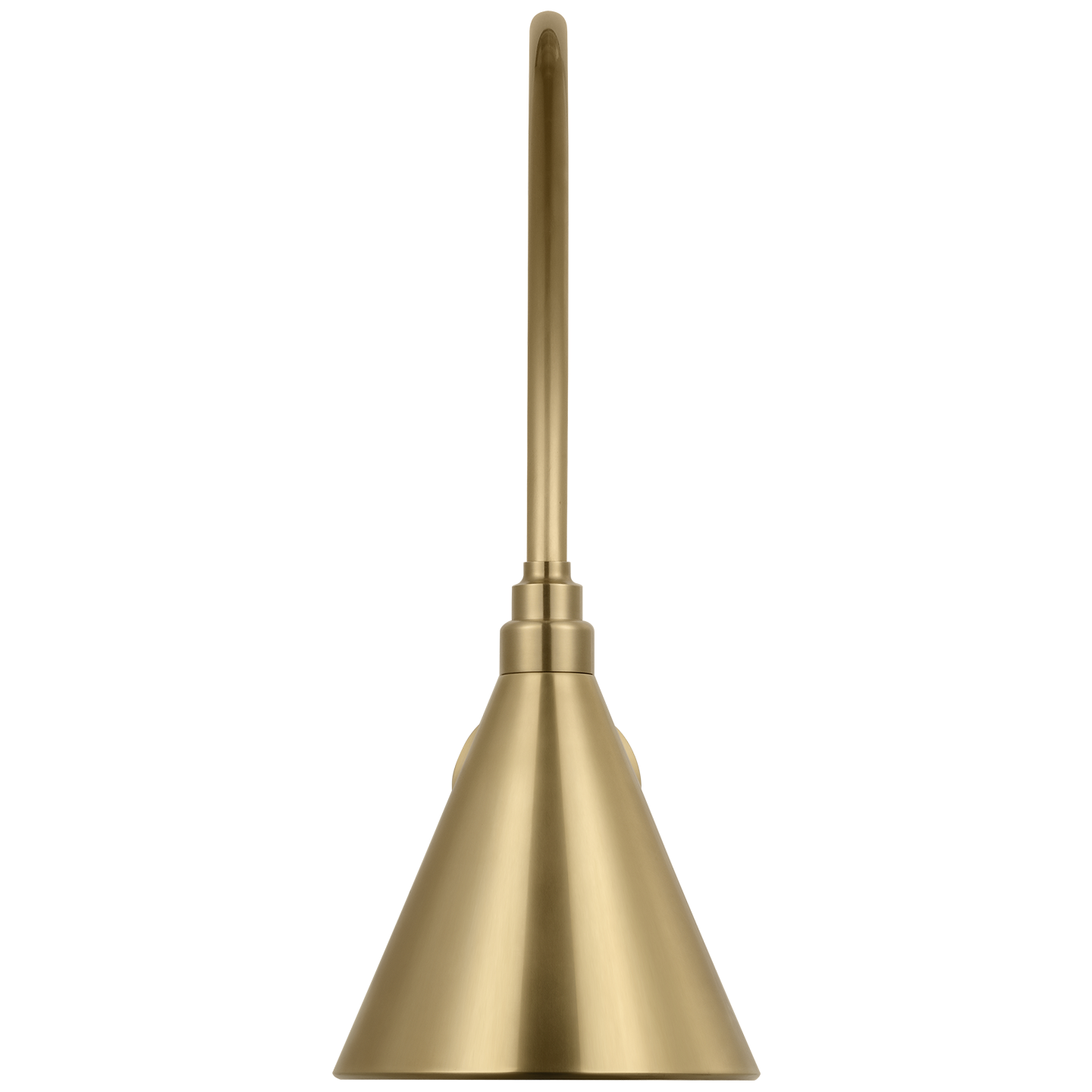 Academy 19.5" Arched Mack Barn Light | Hand-Rubbed Antique Brass | 9 | 9" Hand-Rubbed Antique Brass Conical Savannah Shade