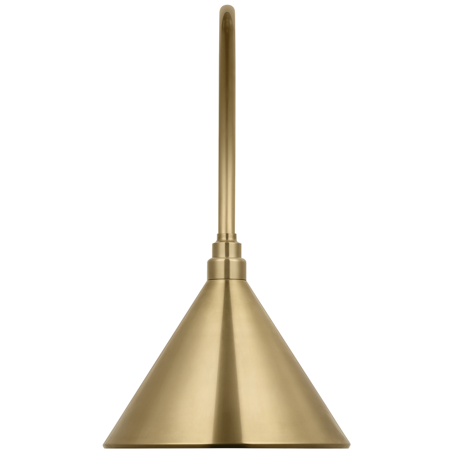 Academy 19.5" Arched Mack Barn Light | Hand-Rubbed Antique Brass | 12.5 | 12.5" Hand-Rubbed Antique Brass Conical Savannah Shade