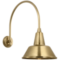 Academy 19.5" Arched Mack Barn Light | Hand-Rubbed Antique Brass | 12.5 | 12.5" Hand-Rubbed Antique Brass Bowers Shade