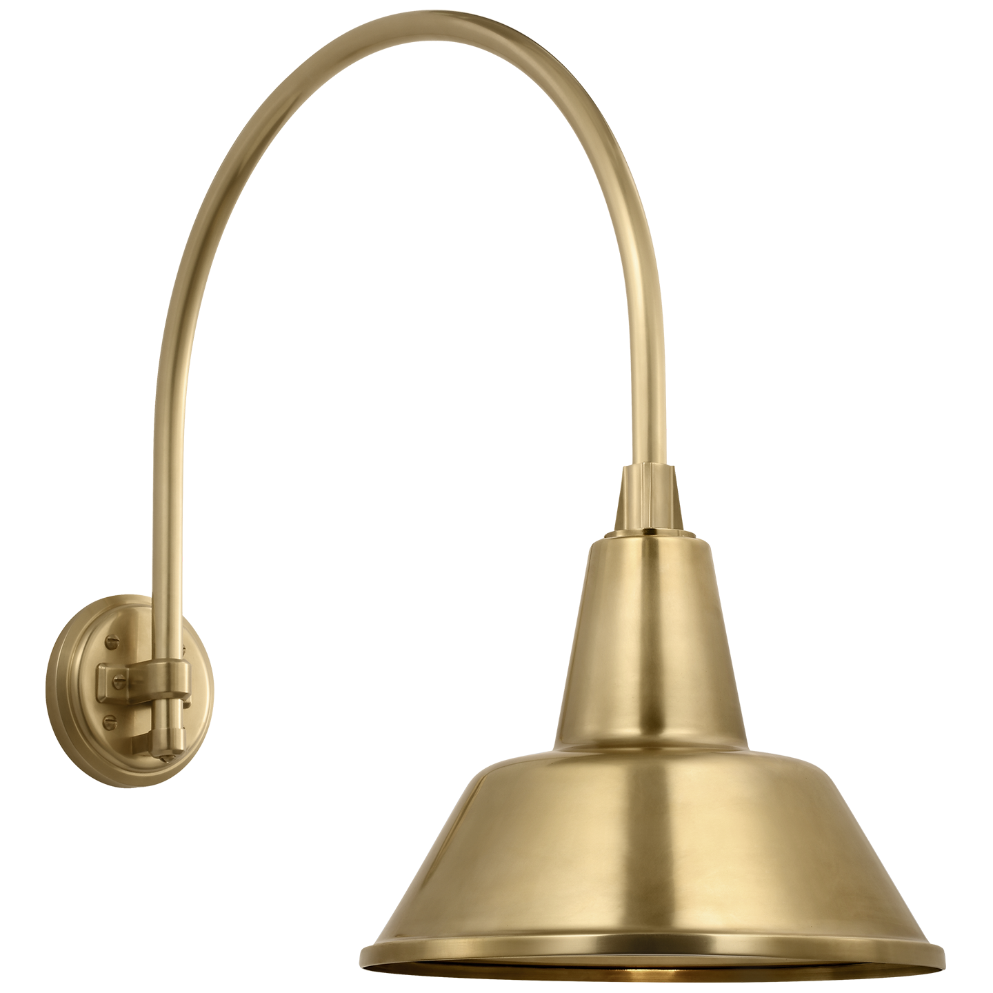 Academy 19.5" Arched Mack Barn Light | Hand-Rubbed Antique Brass | 12.5 | 12.5" Hand-Rubbed Antique Brass Bowers Shade