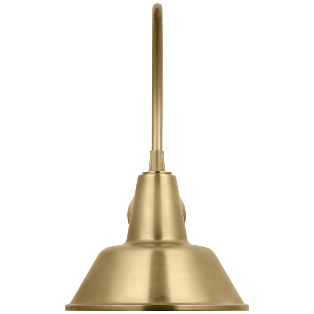 Academy 19.5" Arched Mack Barn Light | Hand-Rubbed Antique Brass | 12.5 | 12.5" Hand-Rubbed Antique Brass Bowers Shade