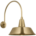 Academy 19.5" Arched Mack Barn Light | Hand-Rubbed Antique Brass | 16 | 16" Hand-Rubbed Antique Brass Bowers Shade