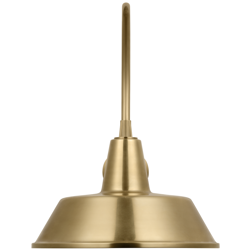 Academy 19.5" Arched Mack Barn Light | Hand-Rubbed Antique Brass | 16 | 16" Hand-Rubbed Antique Brass Bowers Shade