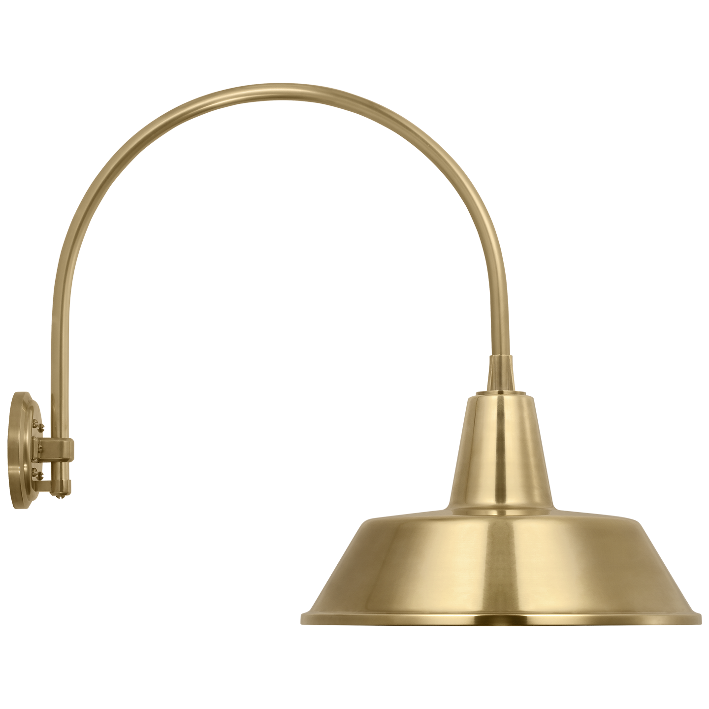 Academy 19.5" Arched Mack Barn Light | Hand-Rubbed Antique Brass | 16 | 16" Hand-Rubbed Antique Brass Bowers Shade