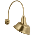 Academy 19.5" Arched Mack Barn Light | Hand-Rubbed Antique Brass | 12.5 | 12.5" Hand-Rubbed Antique Brass Tilted Bowers Shade