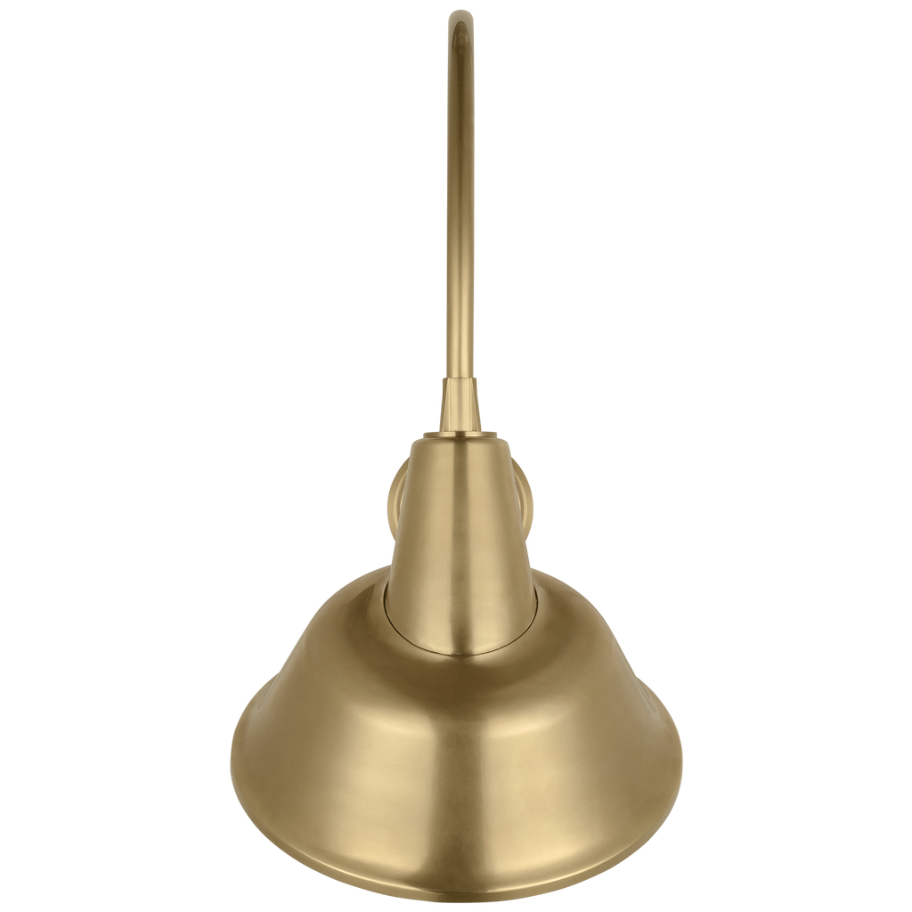 Academy 19.5" Arched Mack Barn Light | Hand-Rubbed Antique Brass | 12.5 | 12.5" Hand-Rubbed Antique Brass Tilted Bowers Shade