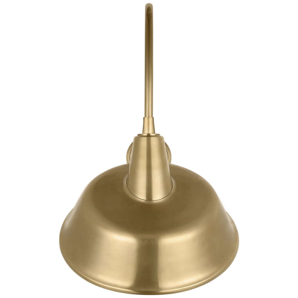 Academy 19.5" Arched Mack Barn Light | Hand-Rubbed Antique Brass | 16 | 16" Hand-Rubbed Antique Brass Tilted Bowers Shade