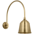 Academy 19.5" Arched Mack Barn Light | Hand-Rubbed Antique Brass | 8 | 8" Hand-Rubbed Antique Brass Rockhouse Shade