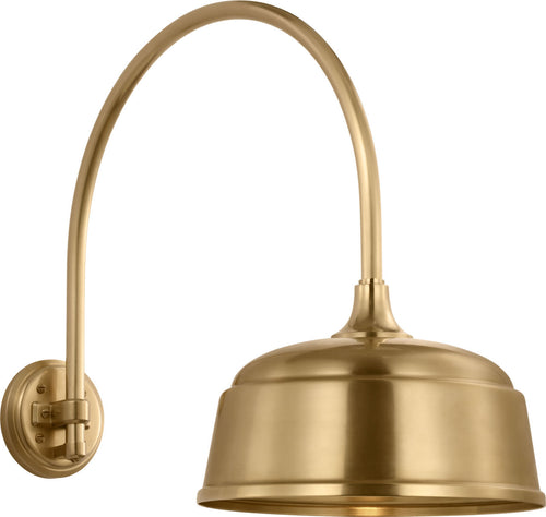 Academy 19.5" Arched Mack Barn Light | Hand-Rubbed Antique Brass | 12.5 | 12.5" Hand-Rubbed Antique Brass Rockhouse Shade