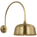 Academy 19.5" Arched Mack Barn Light | Hand-Rubbed Antique Brass | 12.5 | 12.5" Hand-Rubbed Antique Brass Rockhouse Shade