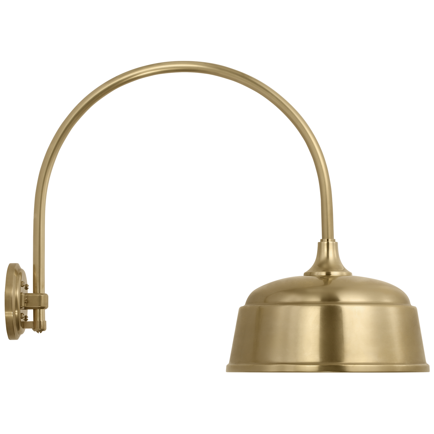 Academy 19.5" Arched Mack Barn Light | Hand-Rubbed Antique Brass | 12.5 | 12.5" Hand-Rubbed Antique Brass Rockhouse Shade
