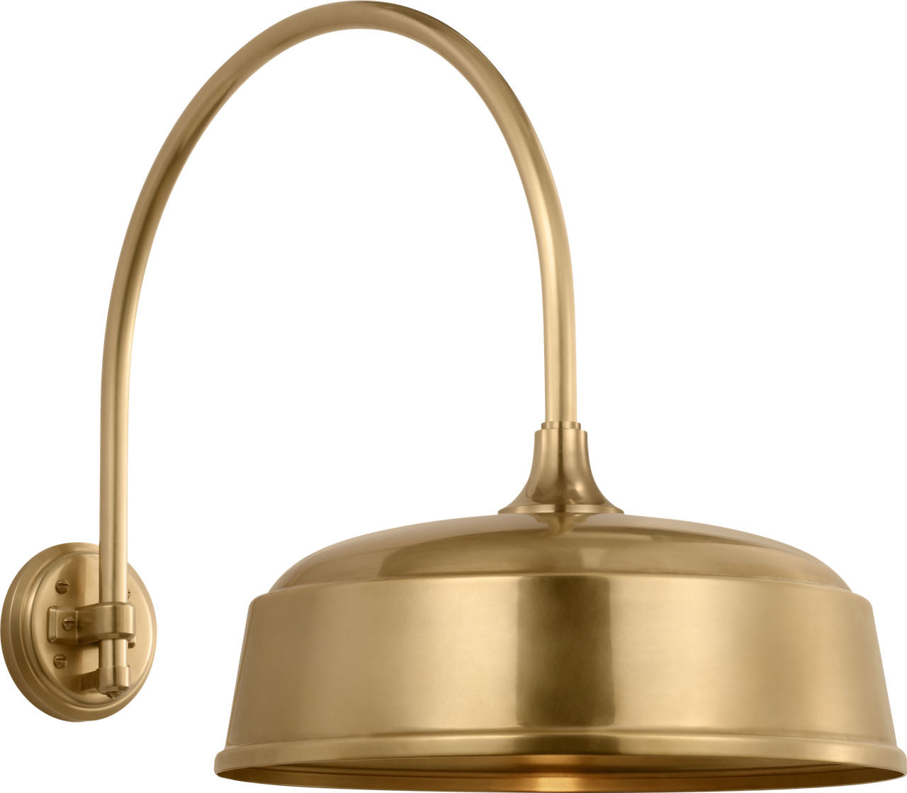 Academy 19.5" Arched Mack Barn Light | Hand-Rubbed Antique Brass | 16 | 16" Hand-Rubbed Antique Brass Rockhouse Shade
