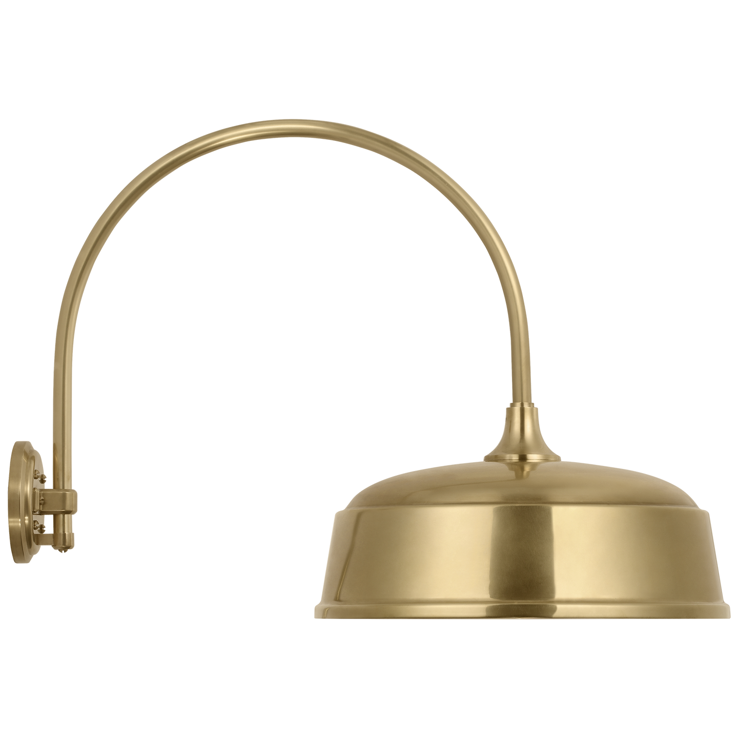 Academy 19.5" Arched Mack Barn Light | Hand-Rubbed Antique Brass | 16 | 16" Hand-Rubbed Antique Brass Rockhouse Shade