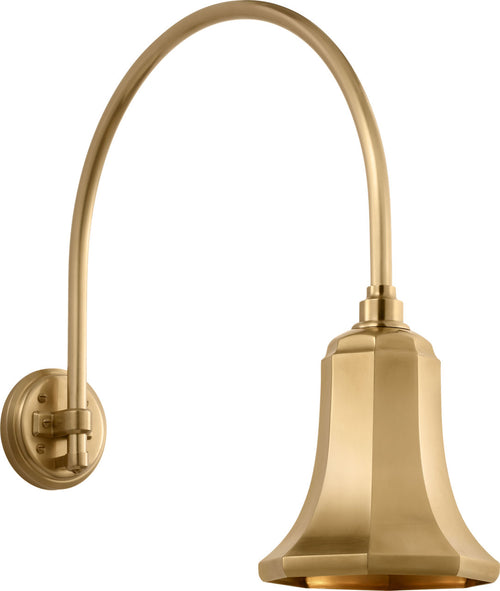 Academy 19.5" Arched Mack Barn Light | Hand-Rubbed Antique Brass | 7.5 | 7.5" Hand-Rubbed Antique Brass Savannah Shade