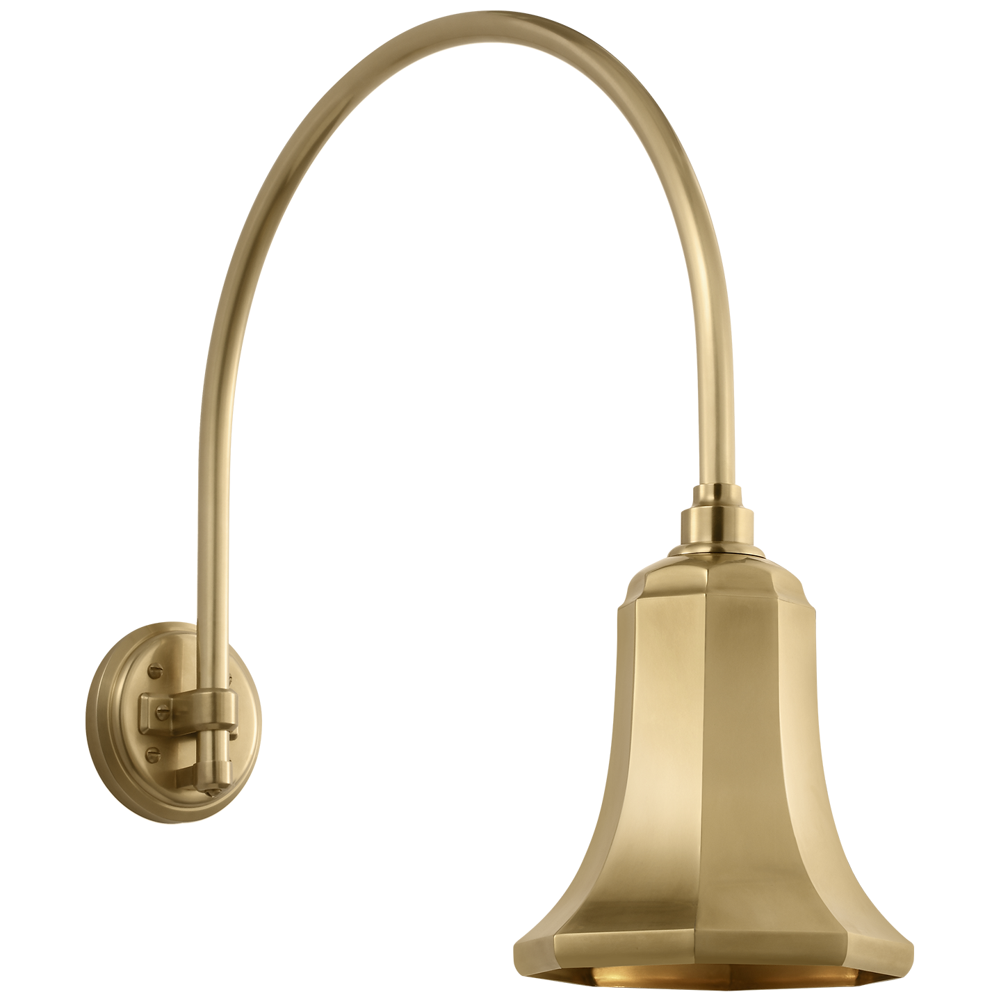 Academy 19.5" Arched Mack Barn Light | Hand-Rubbed Antique Brass | 7.5 | 7.5" Hand-Rubbed Antique Brass Savannah Shade