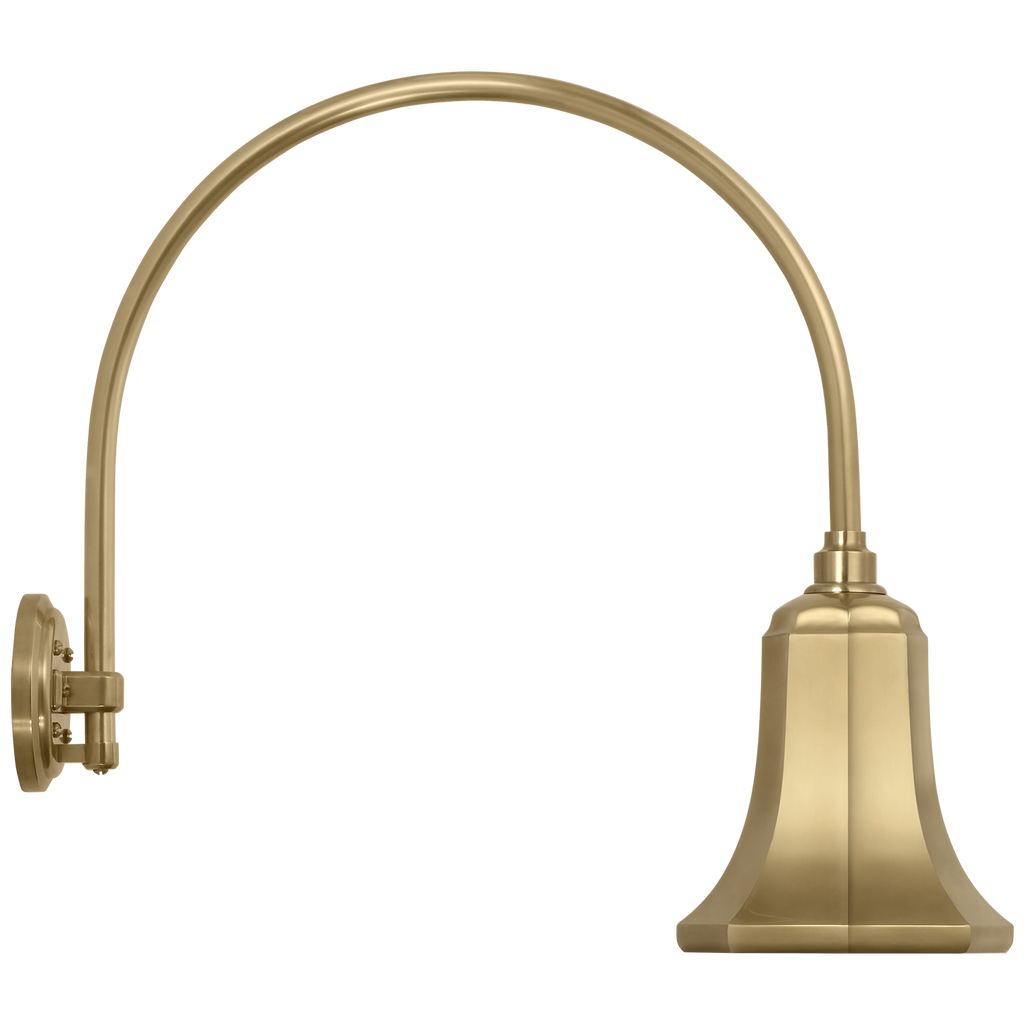 Academy 19.5" Arched Mack Barn Light | Hand-Rubbed Antique Brass | 7.5 | 7.5" Hand-Rubbed Antique Brass Savannah Shade