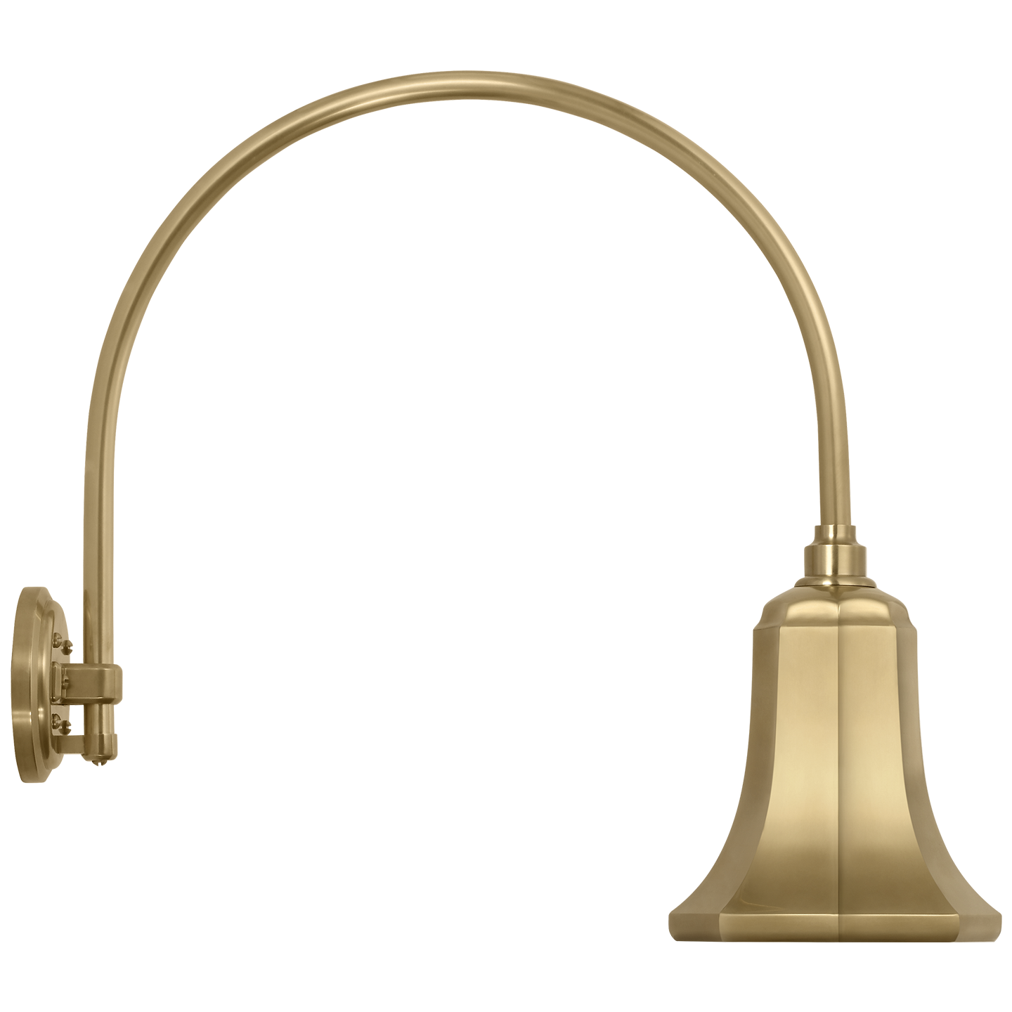 Academy 19.5" Arched Mack Barn Light | Hand-Rubbed Antique Brass | 7.5 | 7.5" Hand-Rubbed Antique Brass Savannah Shade