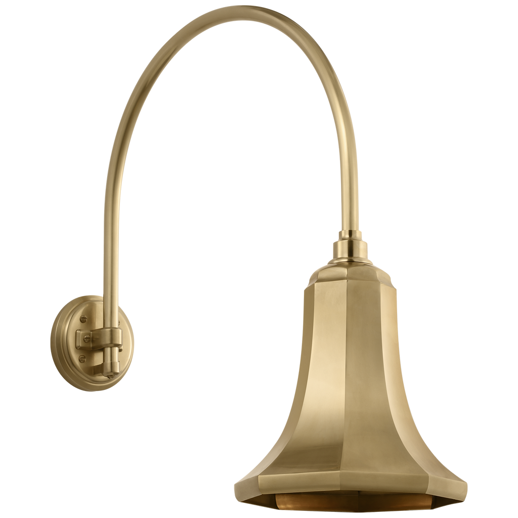 Academy 19.5" Arched Mack Barn Light | Hand-Rubbed Antique Brass | 9.25 | 9.25" Hand-Rubbed Antique Brass Savannah Shade