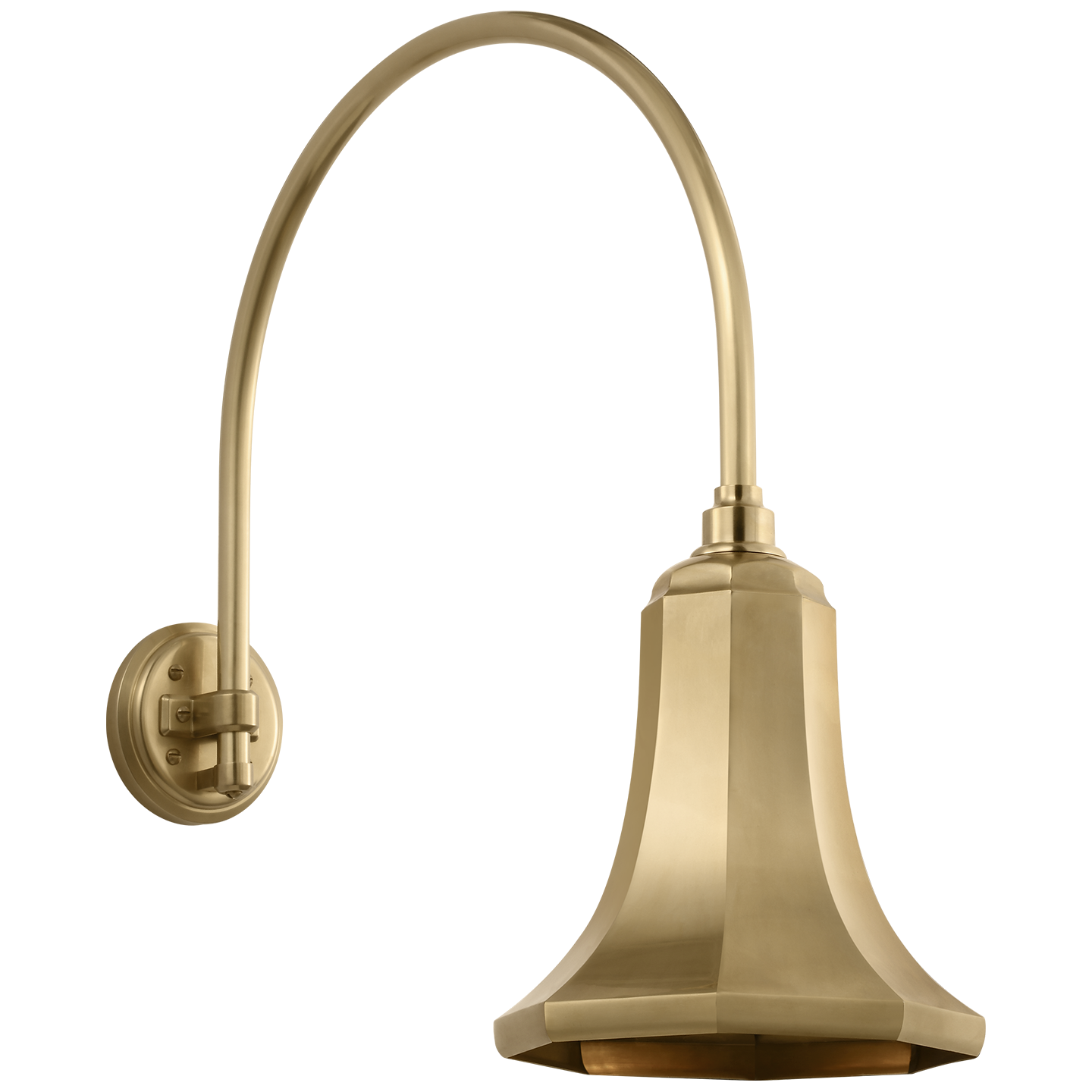 Academy 19.5" Arched Mack Barn Light | Hand-Rubbed Antique Brass | 9.25 | 9.25" Hand-Rubbed Antique Brass Savannah Shade