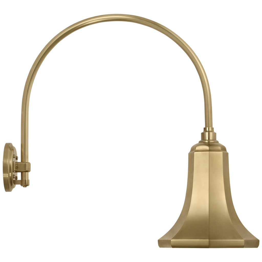 Academy 19.5" Arched Mack Barn Light | Hand-Rubbed Antique Brass | 9.25 | 9.25" Hand-Rubbed Antique Brass Savannah Shade