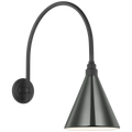 Academy 19.5" Arched Mack Barn Light | Matte Black | 9 | 9" Green Conical Savannah Shade