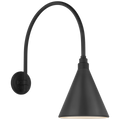 Academy 19.5" Arched Mack Barn Light | Matte Black | 9 | 9" Matte Black Conical Savannah Shade