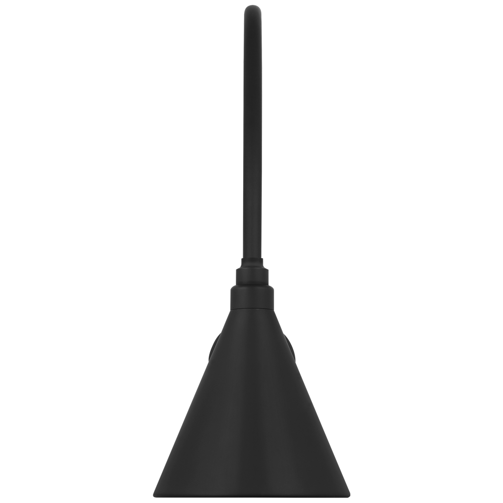 Academy 19.5" Arched Mack Barn Light | Matte Black | 9 | 9" Matte Black Conical Savannah Shade