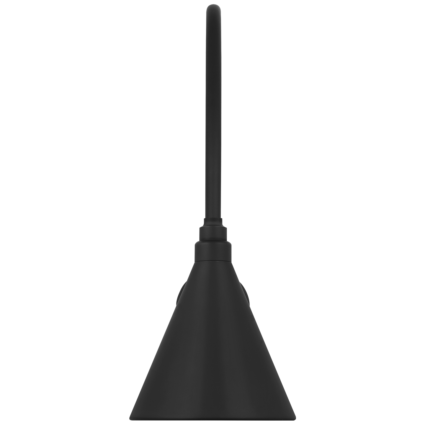 Academy 19.5" Arched Mack Barn Light | Matte Black | 9 | 9" Matte Black Conical Savannah Shade