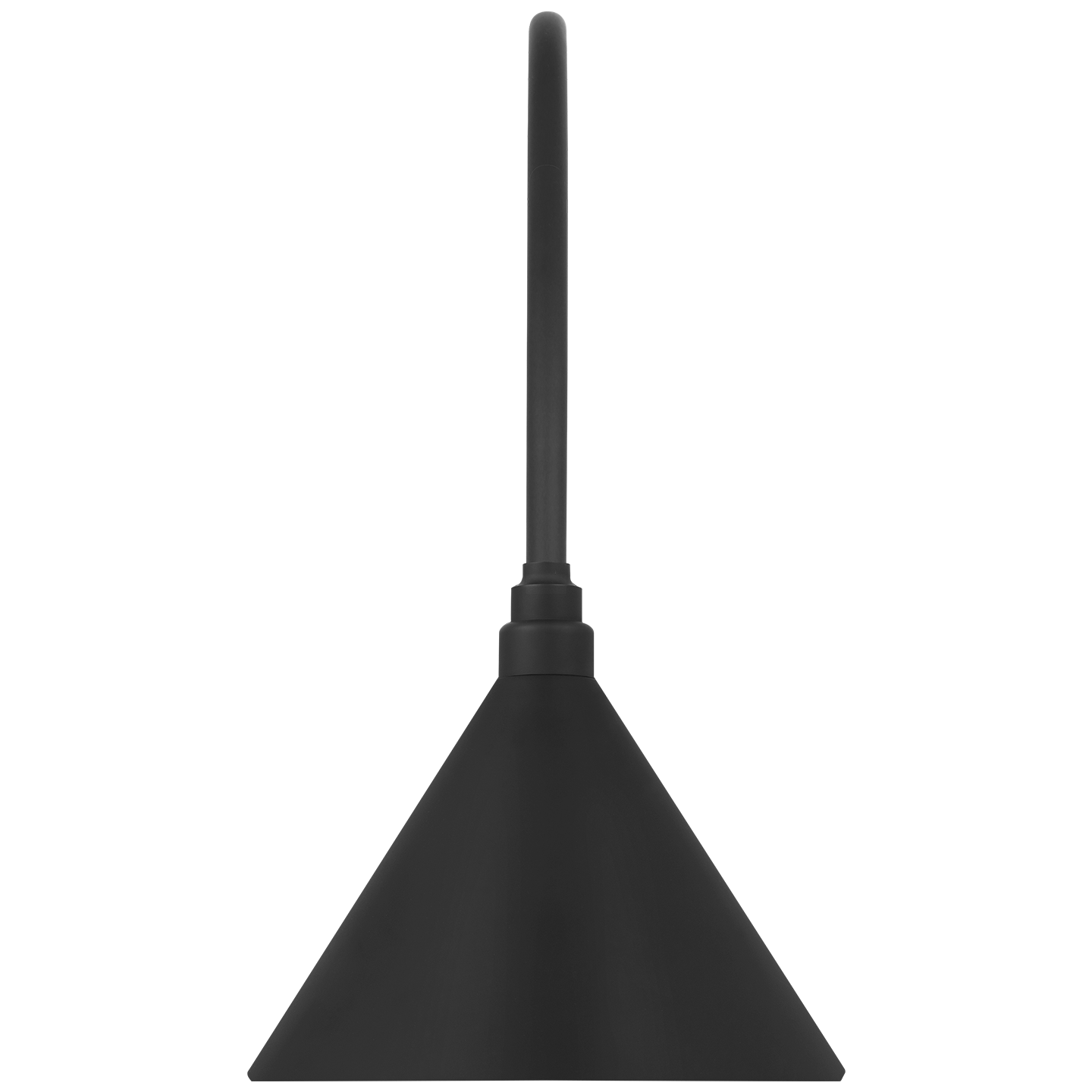 Academy 19.5" Arched Mack Barn Light | Matte Black | 12.5 | 12.5" Matte Black Conical Savannah Shade