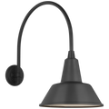 Academy 19.5" Arched Mack Barn Light | Matte Black | 12.5 | 12.5" Matte Black Bowers Shade