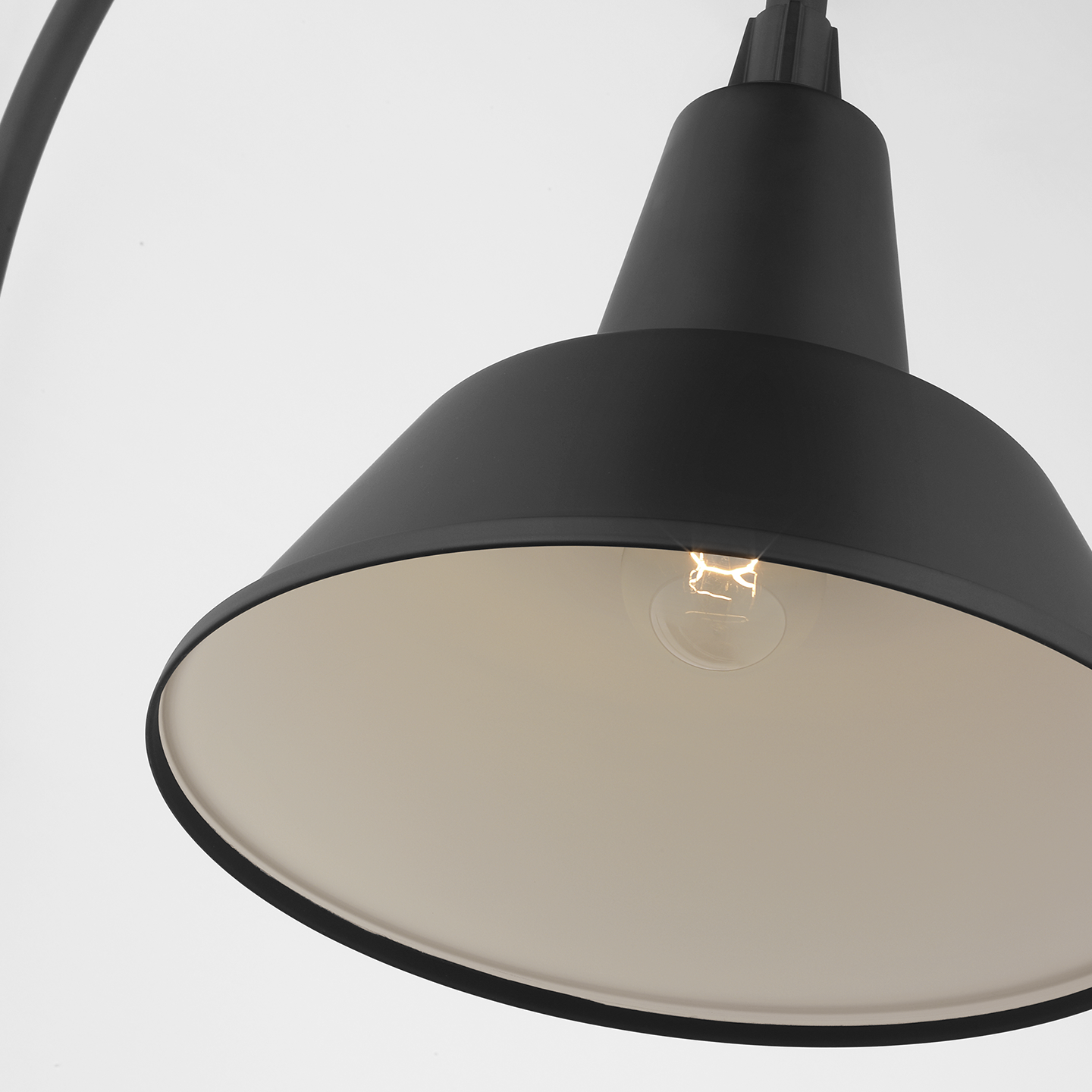 Academy 19.5" Arched Mack Barn Light | Matte Black | 12.5 | 12.5" Matte Black Bowers Shade