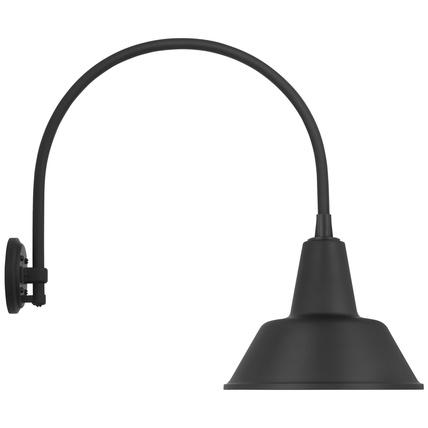 Academy 19.5" Arched Mack Barn Light | Matte Black | 12.5 | 12.5" Matte Black Bowers Shade