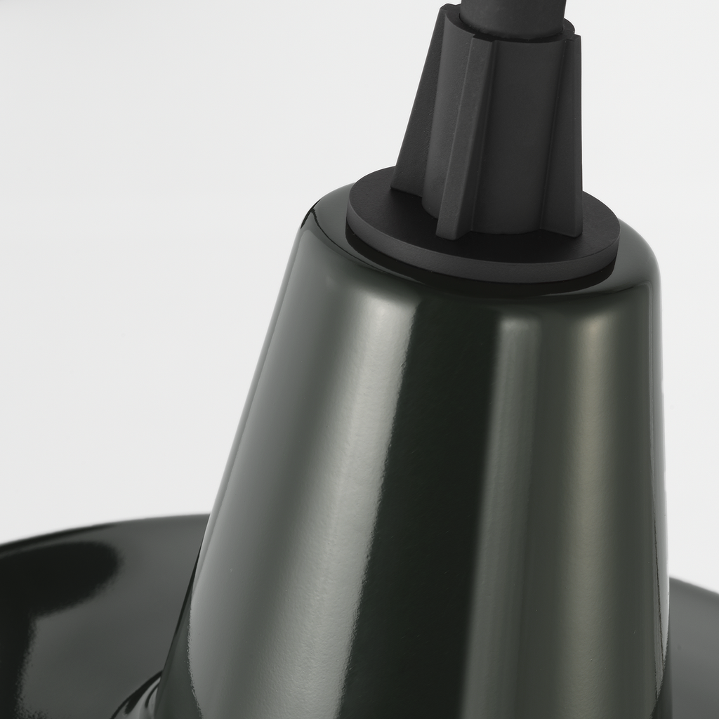 Academy 19.5" Arched Mack Barn Light | Matte Black | 16 | 16" Green Bowers Shade