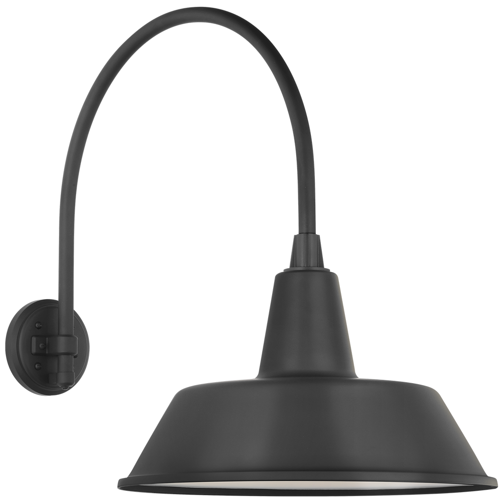 Academy 19.5" Arched Mack Barn Light | Matte Black | 16 | 16" Matte Black Bowers Shade