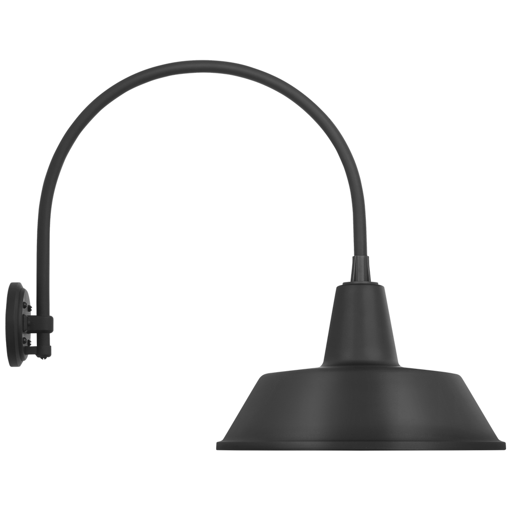 Academy 19.5" Arched Mack Barn Light | Matte Black | 16 | 16" Matte Black Bowers Shade
