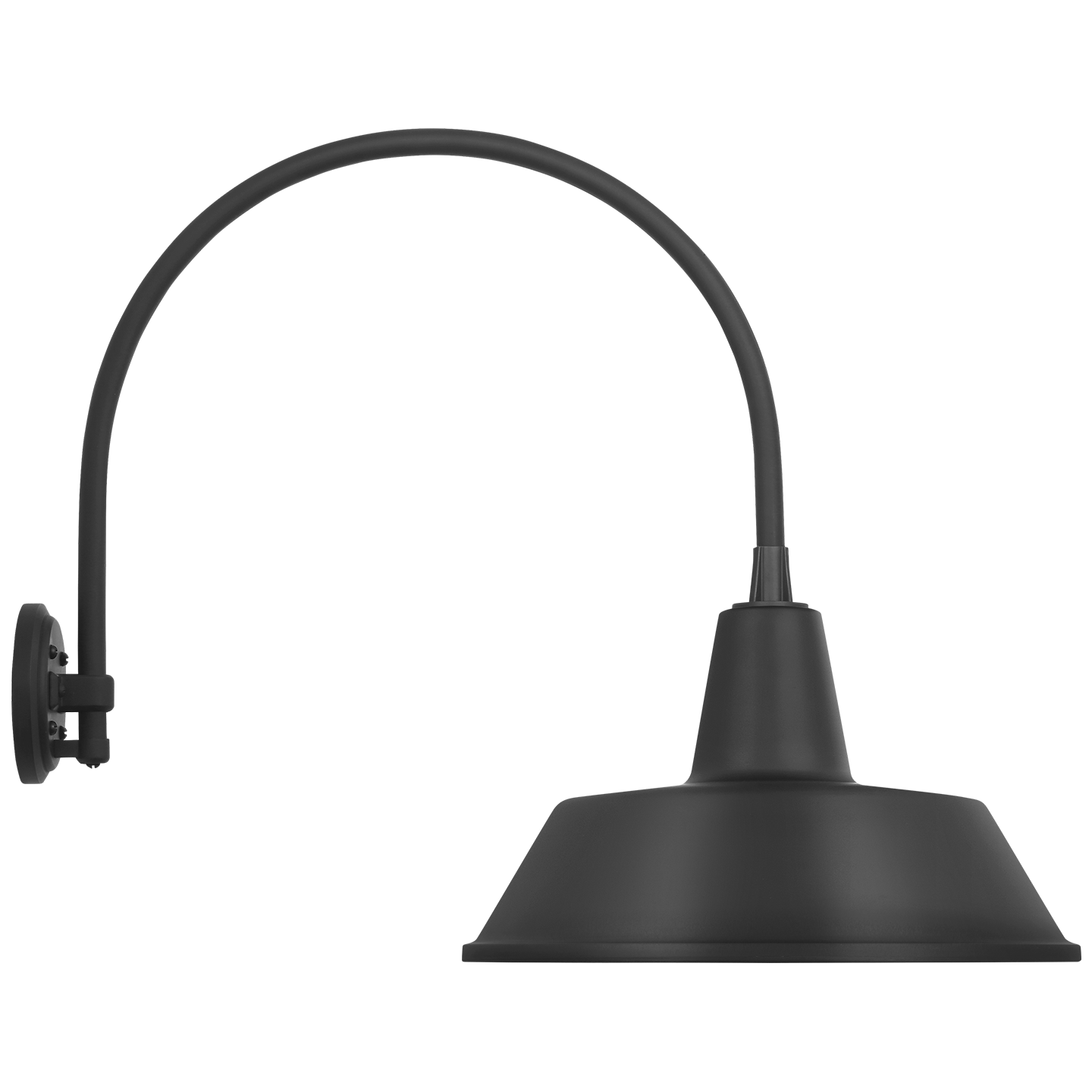 Academy 19.5" Arched Mack Barn Light | Matte Black | 16 | 16" Matte Black Bowers Shade