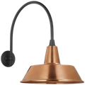Academy 19.5" Arched Mack Barn Light | Matte Black | 16 | 16" Soft Copper Bowers Shade
