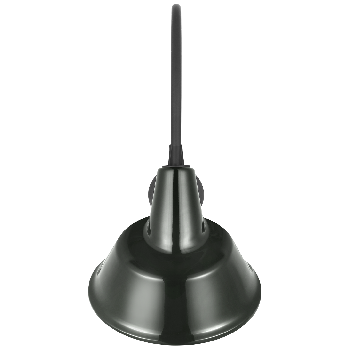 Academy 19.5" Arched Mack Barn Light | Matte Black | 12.5 | 12.5" Green Tilted Bowers Shade