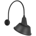 Academy 19.5" Arched Mack Barn Light | Matte Black | 12.5 | 12.5" Matte Black Tilted Bowers Shade