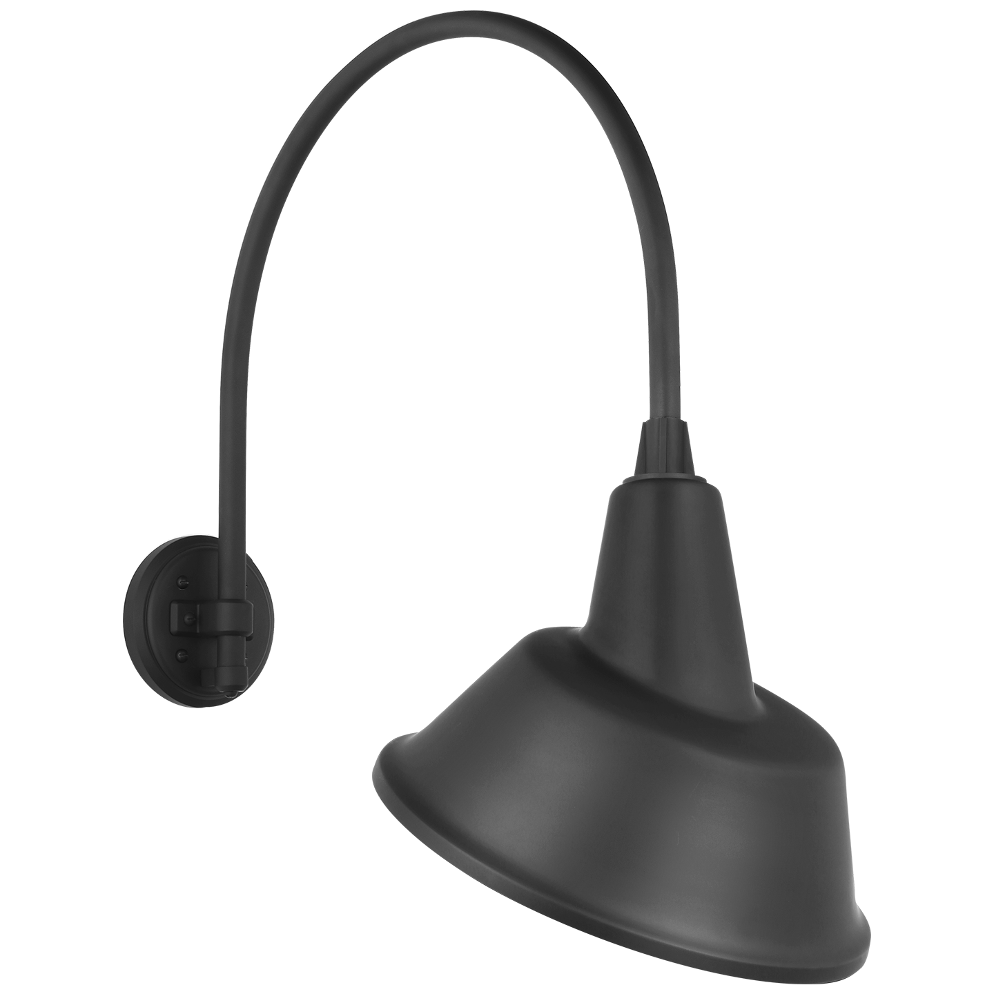 Academy 19.5" Arched Mack Barn Light | Matte Black | 12.5 | 12.5" Matte Black Tilted Bowers Shade